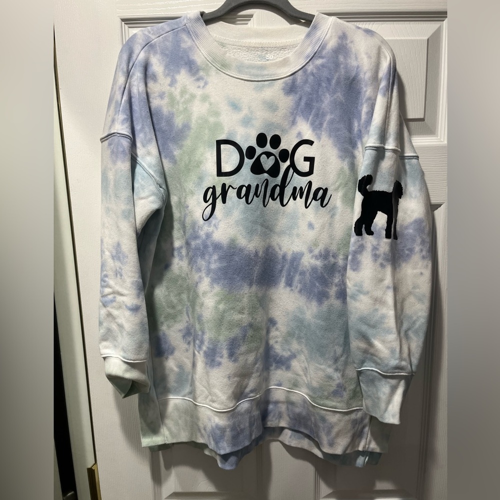 Dog Grandma Custom Made Oversized Lounge Sweatshirt Medium